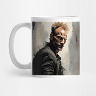 black sketch with Sting Mug